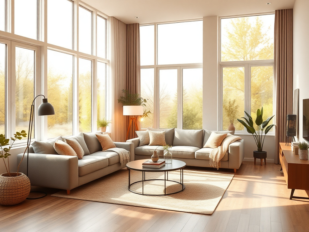 Comfortable, energy-efficient home interior